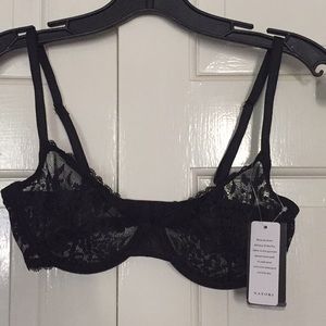 Natori black lace bra- 32D